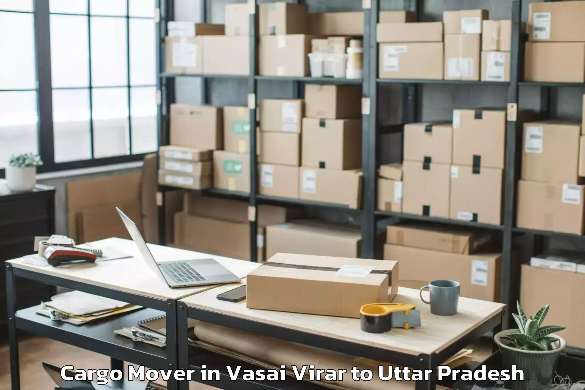 Top Vasai Virar to Manjhanpur Cargo Mover Available